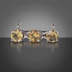 3x Yellow Topaz pendant